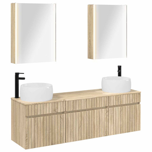 Bathroom Cabinet Set 5 pcs Sonoma Oak 53 x 15.5 x 70 cm Bathroom Cabinet Set 5 pcs Sonoma Oak 53 x 15.5 x 70 cm