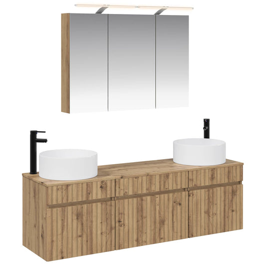 Bathroom Cabinet Set 4 pcs Artisan Oak Engineered Wood Bathroom Cabinet Set 4 pcs Artisan Oak Engineered Wood