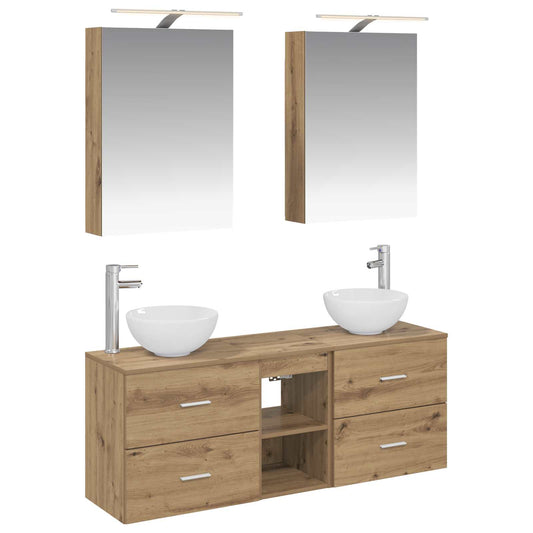 Bathroom Cabinet Set 5 pcs Artisan Oak 50 x 14.5 x 70 cm Bathroom Cabinet Set 5 pcs Artisan Oak 50 x 14.5 x 70 cm