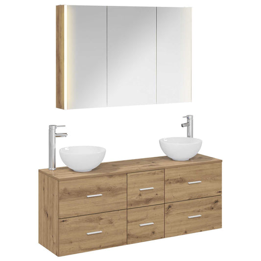 Bathroom Furniture Set 4 pcs Artisan Oak Bathroom Furniture Set 4 pcs Artisan Oak
