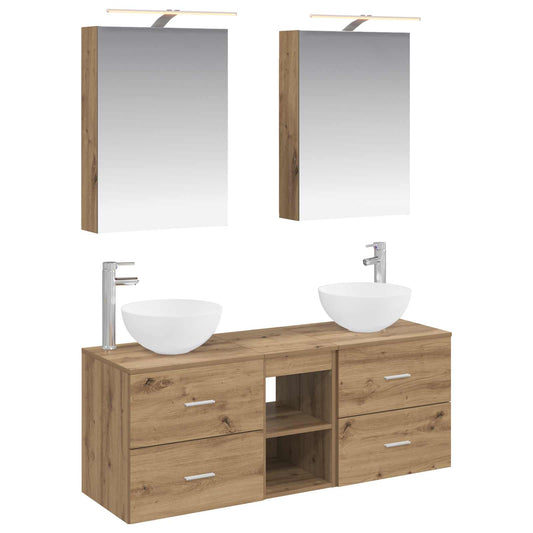 Bathroom Furniture Set 5 pcs Artisan Oak Bathroom Furniture Set 5 pcs Artisan Oak