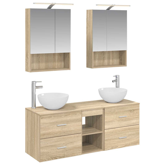 Bathroom Furniture Set 5 pcs Sonoma Oak Bathroom Furniture Set 5 pcs Sonoma Oak