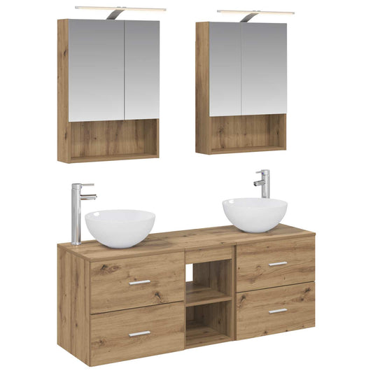 Bathroom Furniture Set 5 pcs Artisan Oak Bathroom Furniture Set 5 pcs Artisan Oak