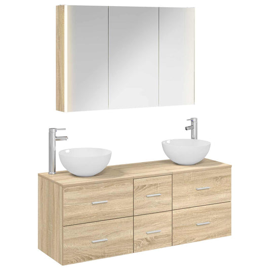 Bathroom Furniture Set 4 pcs Sonoma Oak Bathroom Furniture Set 4 pcs Sonoma Oak