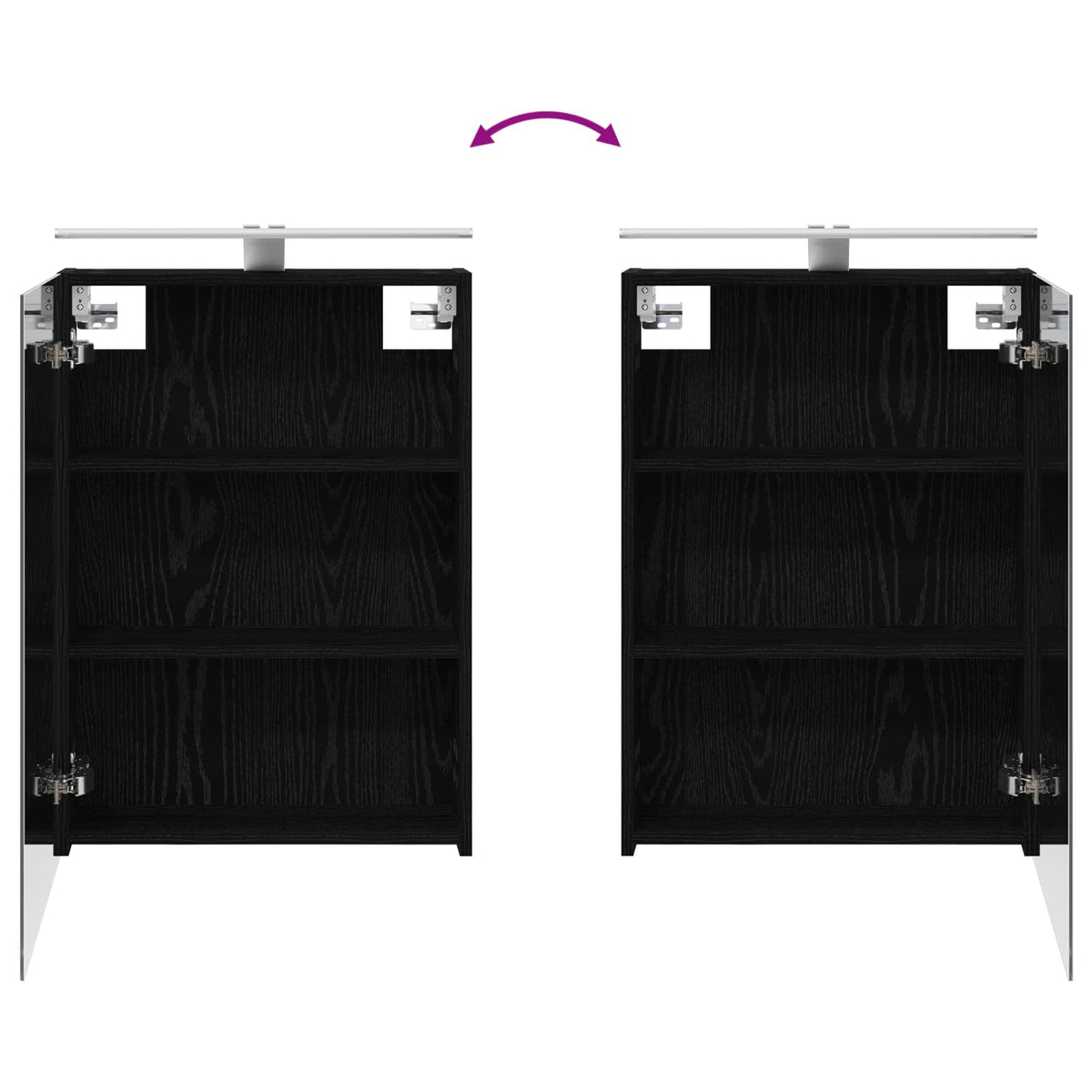 Bathroom Furniture Set 5 pcs Black Oak