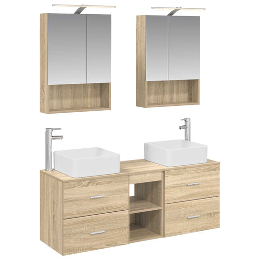 Bathroom Furniture Set 5 pcs Sonoma Oak Bathroom Furniture Set 5 pcs Sonoma Oak
