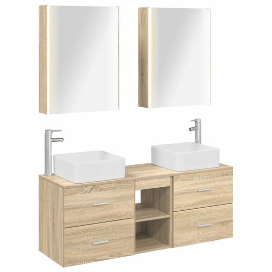 Bathroom Furniture Set 5 pcs Sonoma Oak Bathroom Furniture Set 5 pcs Sonoma Oak