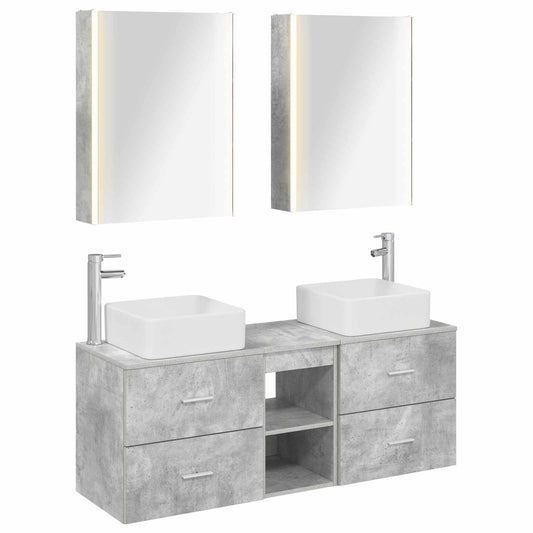 Bathroom Furniture Set 5 pcs Concrete Grey Bathroom Furniture Set 5 pcs Concrete Grey