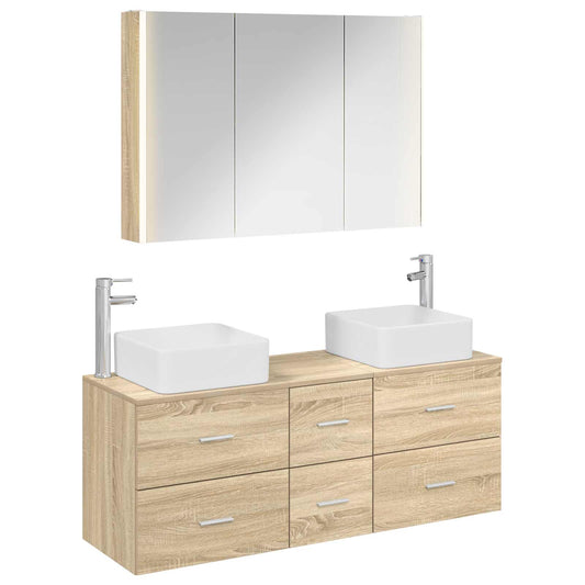 Bathroom Furniture Set 4 pcs Sonoma Oak Bathroom Furniture Set 4 pcs Sonoma Oak