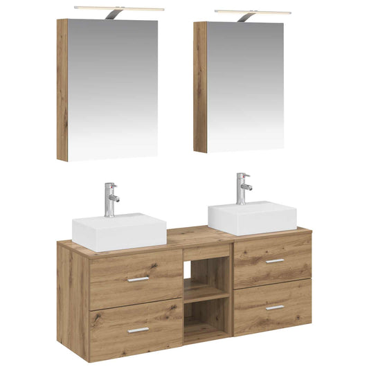 Bathroom Furniture Set 5 pcs Artisan Oak Bathroom Furniture Set 5 pcs Artisan Oak