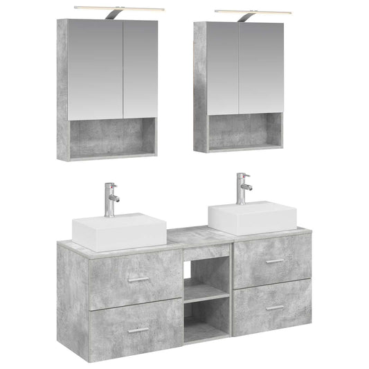 Bathroom Furniture Set 5 pcs Concrete Grey Bathroom Furniture Set 5 pcs Concrete Grey