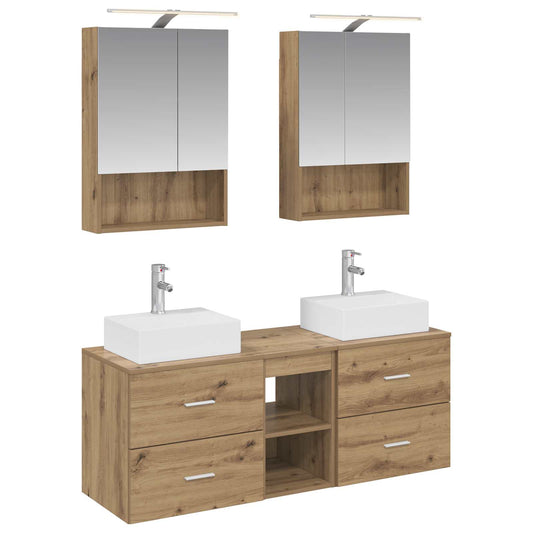 Bathroom Furniture Set 5 pcs Artisan Oak Bathroom Furniture Set 5 pcs Artisan Oak