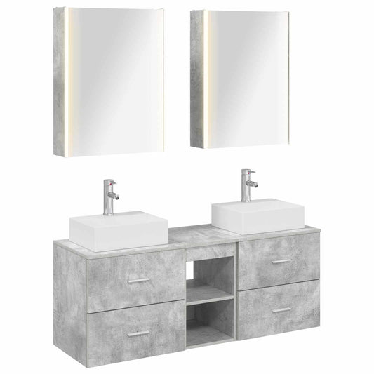 Bathroom Furniture Set 5 pcs Concrete Grey Bathroom Furniture Set 5 pcs Concrete Grey