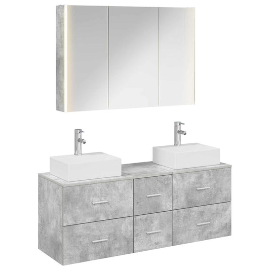 Bathroom Furniture Set 4 pcs Concrete Grey Bathroom Furniture Set 4 pcs Concrete Grey