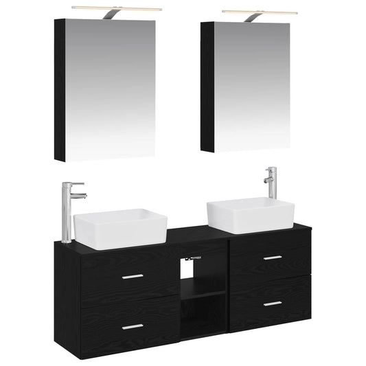 Bathroom Furniture Set 5 pcs Black Oak Bathroom Furniture Set 5 pcs Black Oak