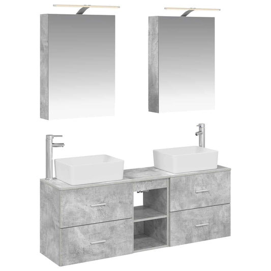 Bathroom Furniture Set 5 pcs Concrete Grey Bathroom Furniture Set 5 pcs Concrete Grey