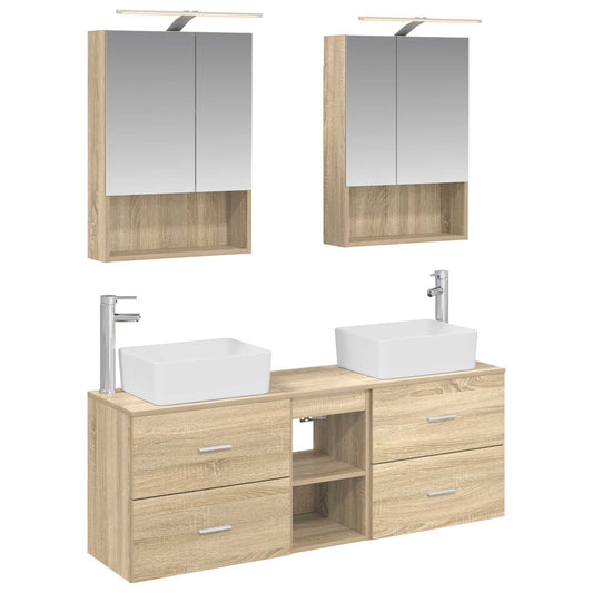 Bathroom Furniture Set 5 pcs Sonoma Oak Bathroom Furniture Set 5 pcs Sonoma Oak