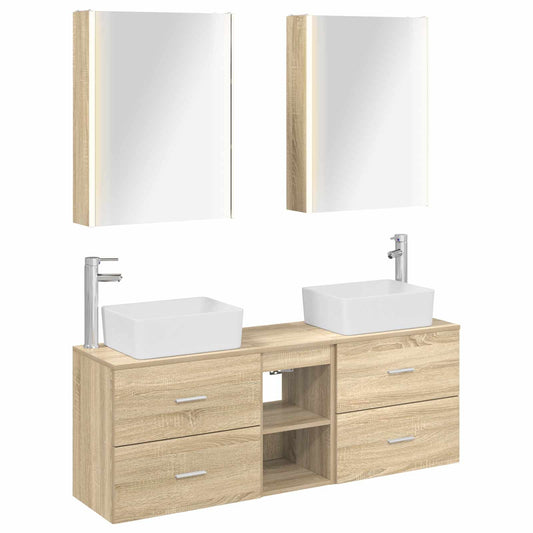 Bathroom Furniture Set 5 pcs Sonoma Oak Bathroom Furniture Set 5 pcs Sonoma Oak