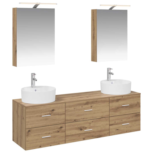 Bathroom Furniture Set 5 pcs Artisan Oak Bathroom Furniture Set 5 pcs Artisan Oak