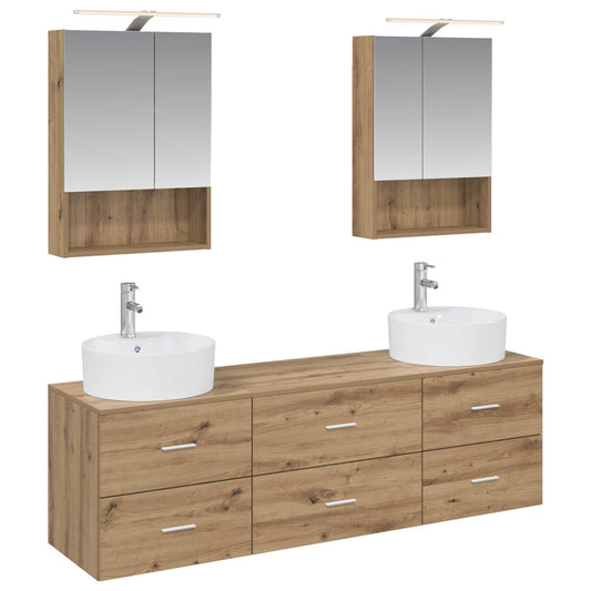 Bathroom Furniture Set 5 pcs Artisan Oak Bathroom Furniture Set 5 pcs Artisan Oak