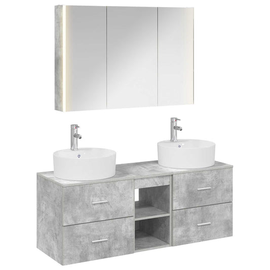 Bathroom Furniture Set 4 pcs Concrete Grey Bathroom Furniture Set 4 pcs Concrete Grey