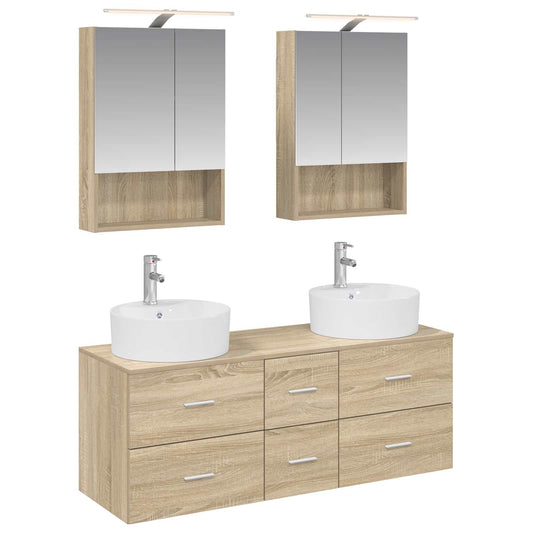 Bathroom Furniture Set 5 pcs Sonoma Oak Bathroom Furniture Set 5 pcs Sonoma Oak