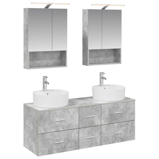 Bathroom Furniture Set 5 pcs Concrete Grey Bathroom Furniture Set 5 pcs Concrete Grey