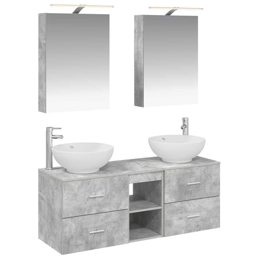 Bathroom Furniture Set 5 pcs Concrete Grey Bathroom Furniture Set 5 pcs Concrete Grey