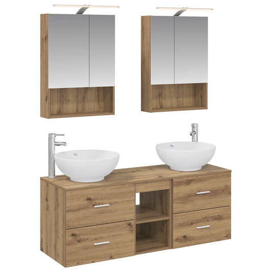 Bathroom Furniture Set 5 pcs Artisan Oak Bathroom Furniture Set 5 pcs Artisan Oak