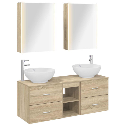Bathroom Furniture Set 5 pcs Sonoma Oak Bathroom Furniture Set 5 pcs Sonoma Oak