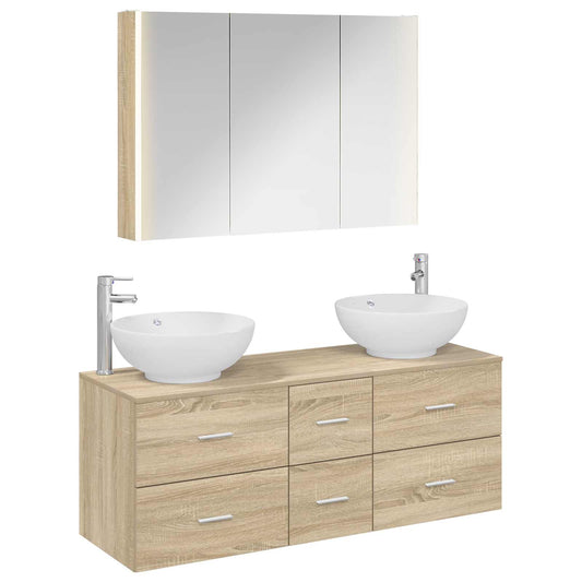 Bathroom Furniture Set 4 pcs Sonoma Oak Bathroom Furniture Set 4 pcs Sonoma Oak