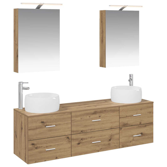 Bathroom Furniture Set 5 pcs Artisan Oak Bathroom Furniture Set 5 pcs Artisan Oak