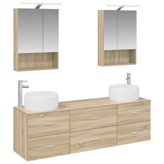 Bathroom Furniture Set 5 pcs Sonoma Oak Bathroom Furniture Set 5 pcs Sonoma Oak