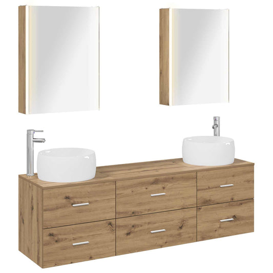 Bathroom Furniture Set 5 pcs Artisan Oak Bathroom Furniture Set 5 pcs Artisan Oak