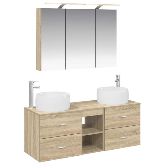 Bathroom Furniture Set 4 pcs Sonoma Oak Bathroom Furniture Set 4 pcs Sonoma Oak