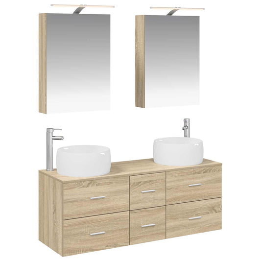 Bathroom Furniture Set 5 pcs Sonoma Oak Bathroom Furniture Set 5 pcs Sonoma Oak