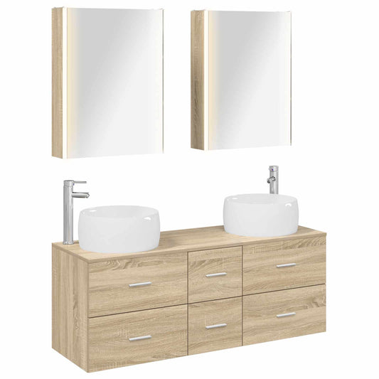 Bathroom Furniture Set 5 pcs Sonoma Oak Bathroom Furniture Set 5 pcs Sonoma Oak