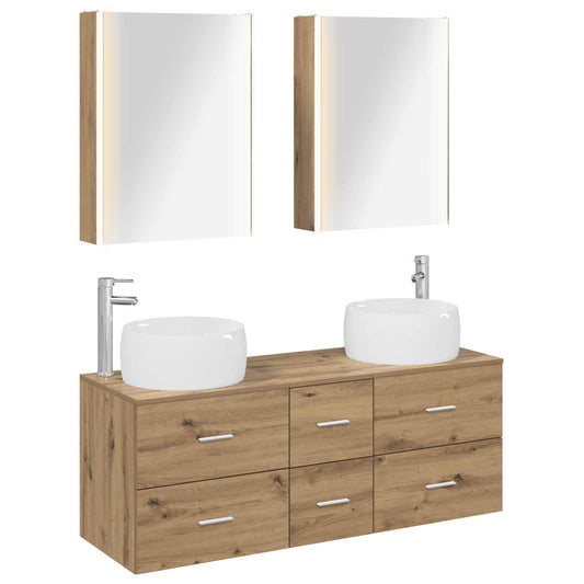 Bathroom Furniture Set 5 pcs Artisan Oak Bathroom Furniture Set 5 pcs Artisan Oak
