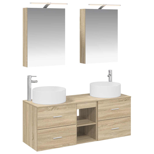 Bathroom Furniture Set 5 pcs Sonoma Oak Bathroom Furniture Set 5 pcs Sonoma Oak