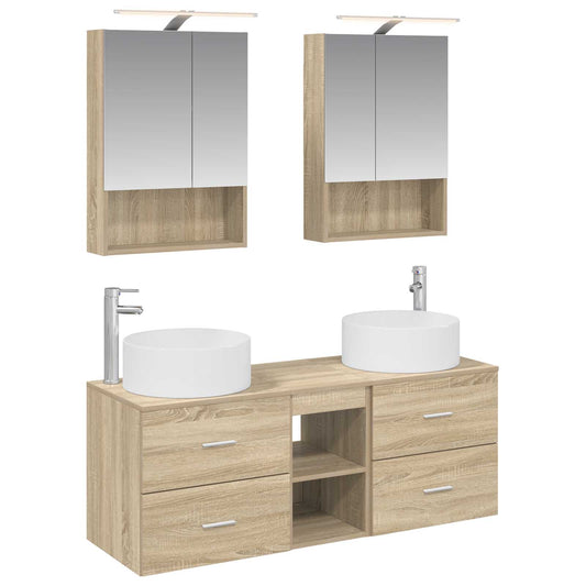 Bathroom Furniture Set 5 pcs Sonoma Oak Bathroom Furniture Set 5 pcs Sonoma Oak