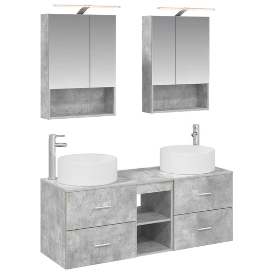 Bathroom Furniture Set 5 pcs Concrete Grey Bathroom Furniture Set 5 pcs Concrete Grey