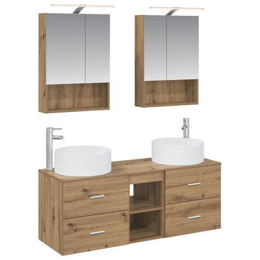 Bathroom Furniture Set 5 pcs Artisan Oak Bathroom Furniture Set 5 pcs Artisan Oak