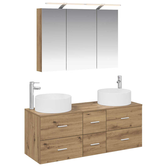 Bathroom Furniture Set 4 pcs Artisan Oak 100 x 14.5 x 70 cm Bathroom Furniture Set 4 pcs Artisan Oak 100 x 14.5 x 70 cm