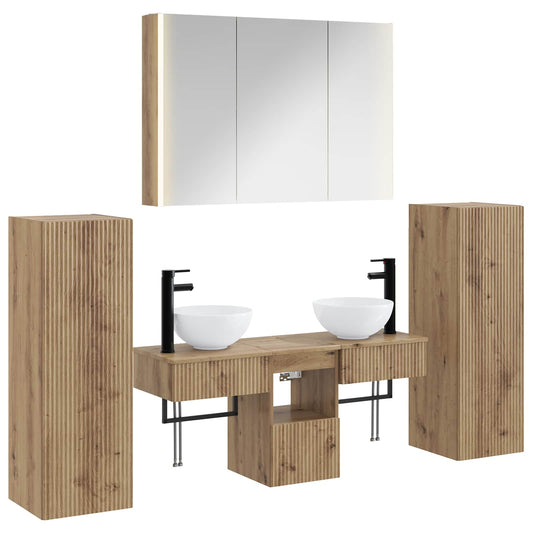 Bathroom Furniture Set 6 pcs Artisan Oak Bathroom Furniture Set 6 pcs Artisan Oak