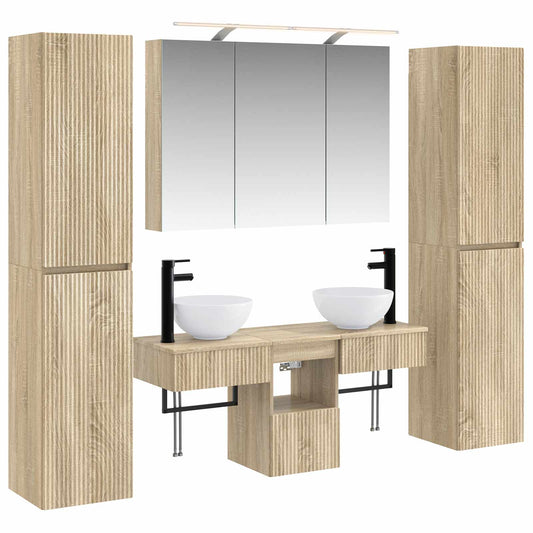Bathroom Furniture Set 6 pcs Sonoma Oak Bathroom Furniture Set 6 pcs Sonoma Oak