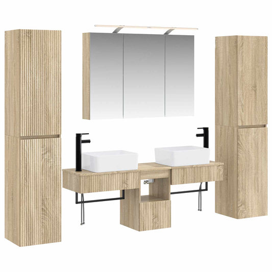 Bathroom Furniture Set 6 pcs Sonoma Oak Bathroom Furniture Set 6 pcs Sonoma Oak