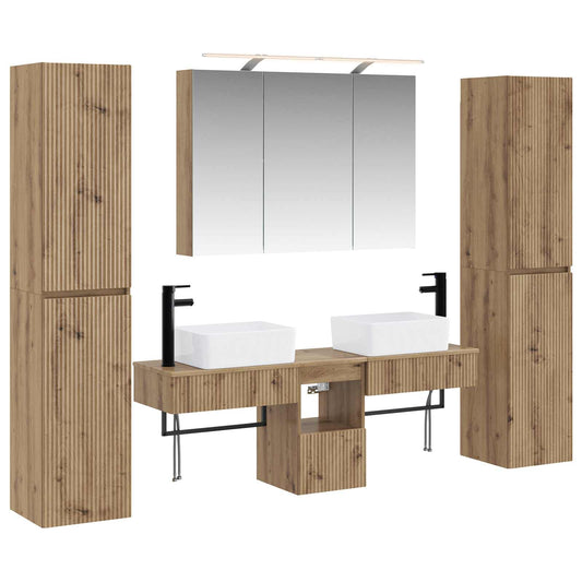 Bathroom Furniture Set 6 pcs Artisan Oak Bathroom Furniture Set 6 pcs Artisan Oak