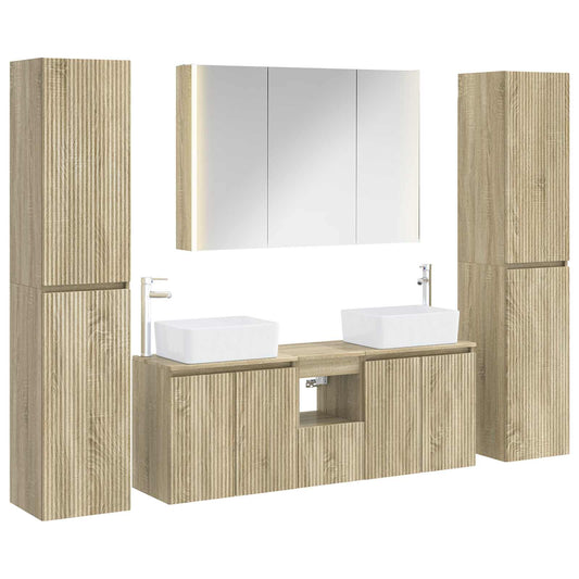 Bathroom Furniture Set 6 pcs Sonoma Oak Bathroom Furniture Set 6 pcs Sonoma Oak