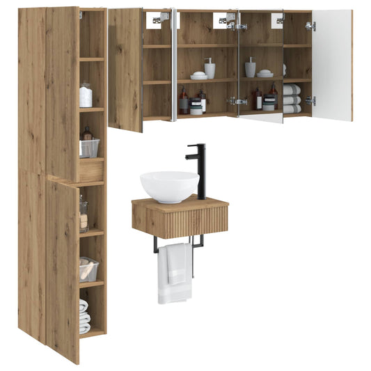 Bathroom Furniture Set 5 pcs Artisan Oak Bathroom Furniture Set 5 pcs Artisan Oak