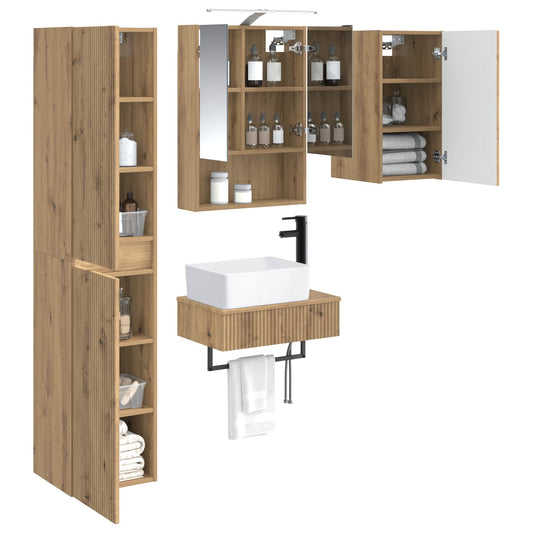 Bathroom Furniture Set 5 pcs Artisan Oak Bathroom Furniture Set 5 pcs Artisan Oak